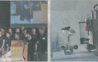 Les lycéens ont bichonné leur robot durant toute la compétition... avec succès !