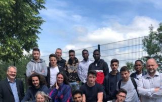 Apprentis et responsables du lycée Monteil de Rodez./ Photos DDM, MCB