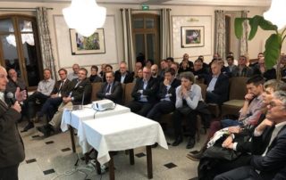 Une belle assemblée à l'hôtel du Parc à Cransac qui buvait les paroles de Jean-Louis Étienne. / DDM, MCB