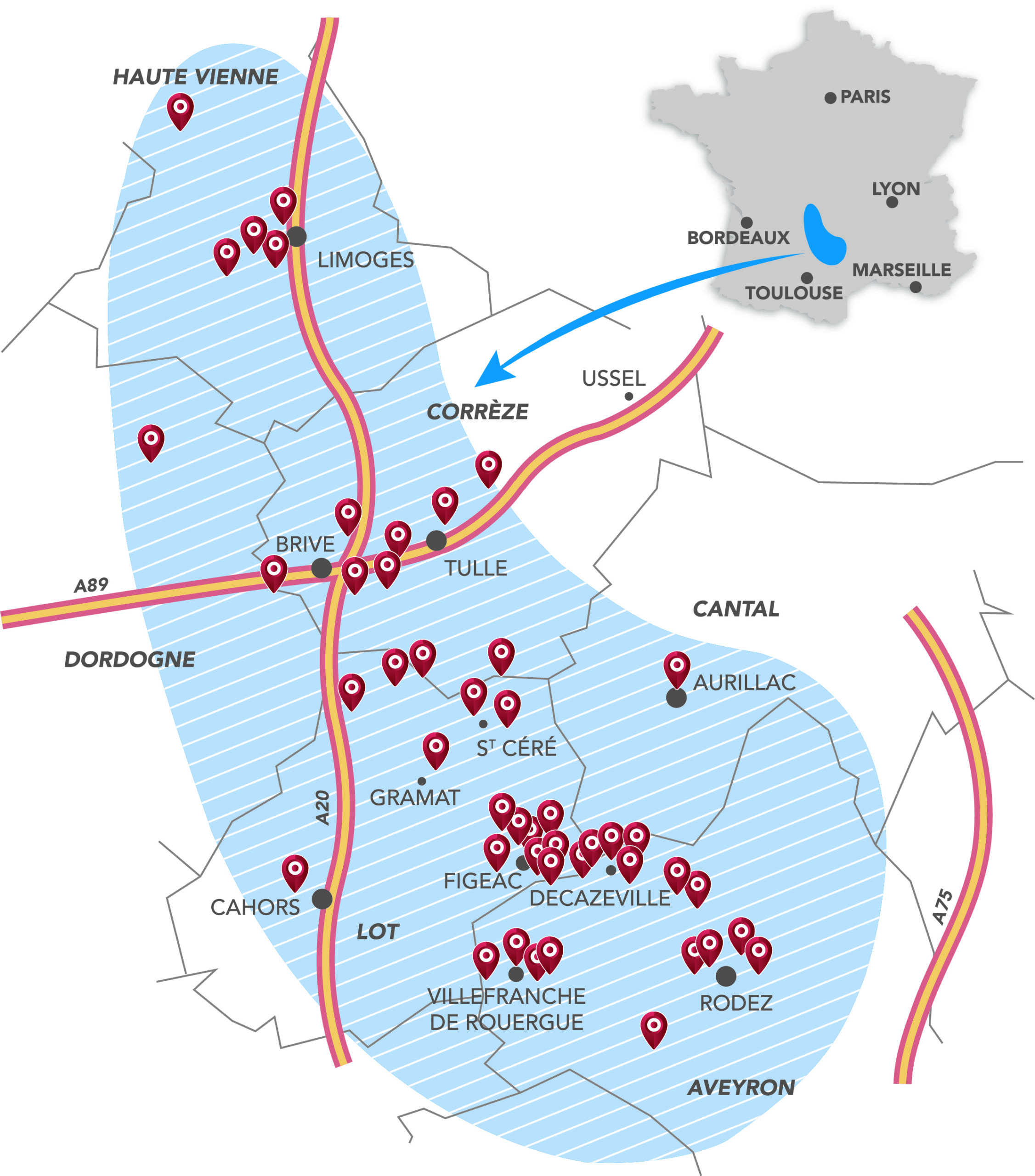 MECANIC VALLEE_Carte_2021_vecto Implantation géographique de Mecanic Vallée